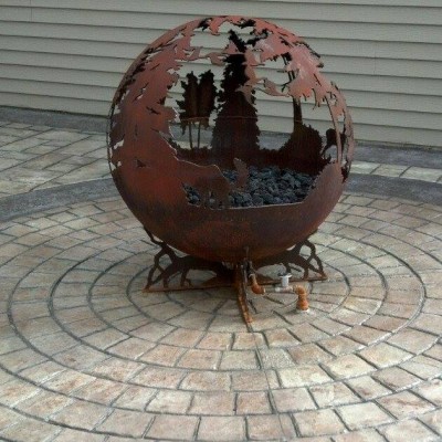 Up North Gas Fire Pit Photo - Shows Piping